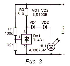 сигнализатор на микросхеме TL431